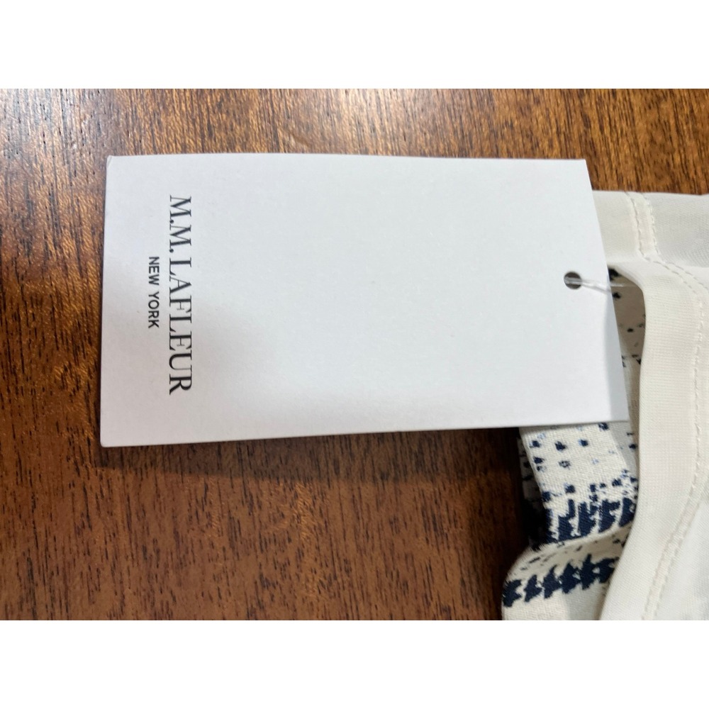 NWT‎ M.M.LaFleur Noho 1.0 Skirt Size 10 Cubist Jacquard Ivory Galaxy Blue Casual - Picture 10 of 16